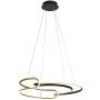 Italux Casar PND-24002-BK-GD Pendelleuchte 1x40W/LED 3000K/4000K/6000K 3400lm IP20