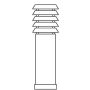 Norlys ALTA 293BC Stehlampe 1x9W/E27 IP65