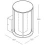 Zambelis WALL LED LIGHT E427 Wandleuchte 13W/led 3000K 789lm IP54