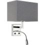 Nowodvorski HOTEL LED 9302 Wandleuchte 1x60W; 1x2,2W/E27/LED 4000K IP20