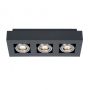 Italux CASEMIRO IT8002S3-BK/AL Aufbau-Downlight 3x50W/GU10