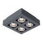 Italux CASEMIRO IT8002S4-BK/AL Aufbau-Downlight 4x50W/GU10