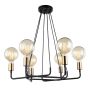 Italux BETTY MDM-3901/6 BK+BRO Pendelleuchte 6x40W/E27 IP20