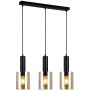 Italux SARDO PND-5581-3-BK+AMB Pendelleuchte 3x40W/E27 IP20