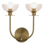 Elstead Lighting Sylvia ALM-SYLVIA-2WB-BG-CL Wandleuchte 2x40W/E14 IP20