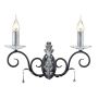 Elstead Lighting AMARILLI AML2-BLK-SILVER Wandleuchte 2x60W/E14