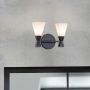 Elstead Lighting Bowtie BOWTIE-2-MB Wandleuchte 2x3 W/G9 3000 K 600 lm ip44