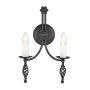 Elstead Lighting BELFRY BY2-BLACK Wandleuchte 2x60W/E14