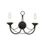 Elstead Lighting CARISBROOKE CB2-BLACK Wandleuchte 2x60W/E14