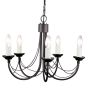 Elstead Lighting CARISBROOKE CB5-BLACK Kronleuchter 5x60W/E14