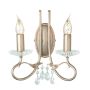 Elstead Lighting CHRISTINA CRT2-SILVER-GOLD Wandleuchte 2x60W/E14