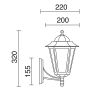 Novolux ELITE 6 096F-G05X1A-01 Wandleuchte 1x42W/E27 IP43