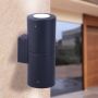 Fumagalli Franca FMG-FRANCA90-2LT-BLK Wandleuchte 2x6W/GU10 4000K-2700K 732lm IP55