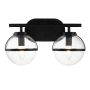Hinkley Hollis HK-HOLLIS2-C-BK-BATH Wandleuchte 2x60W/E14 IP44