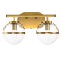 Hinkley Hollis HK-HOLLIS2-C-HB-BATH Wandleuchte 2x60W/E14 IP44
