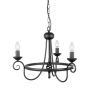 Elstead Lighting HARLECH HR3A-BLACK Kronleuchter 3x60W/E14