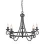 Elstead Lighting HARLECH HR5-BLACK Kronleuchter 5x60W/E14