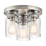 Kichler BRINLEY KL-BRINLEY-F-NI Deckenleuchte 3x60W/E27