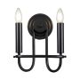 Kichler Capitol Hill KL-CAPITOL-HILL2-BLK Wandleuchte 2x40 W/E14