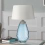 Elstead Lighting LENA LARGE LENA-TL-L-BLUE-OWSS Tischleuchte 1X7W/GU10+1x60W/E27