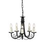 Elstead Lighting MINSTER MN5-BLACK Kronleuchter 5x60W/E14