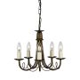 Elstead Lighting MINSTER MN5-BLK-GOLD Kronleuchter 5x60W/E14