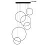 King Home CIRCULO SIX MSE010100371 Pendelleuchte 6x156W/LED 3000K 12480LM IP20