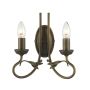 Elstead Lighting OLIVIA OV2-BLK-GOLD Wandleuchte 2x60W/E14