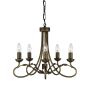 Elstead Lighting OLIVIA OV5-BLK-GOLD Kronleuchter 5x60W/E14