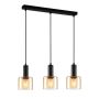 Italux SANTIA PND-65342-3-BK+AMB Pendelleuchte 3x40W/E27 IP20