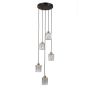 Italux Torno PND-40813-5R-BK-HBR Pendelleuchte 5x40W/E14 IP20