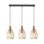 Italux Zulo PND-27812-3-BRO-AMB Pendelleuchte 3x40W/E27 IP20