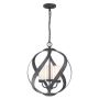 Quintiesse BLACKSMITH QN-BLACKSMITH-3P-OBK Pendelleuchte 3x40W/E14 IP44