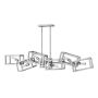 Quintiesse ENSEMBLE QN-ENSEMBLE6-PN Pendelleuchte 6x60W/E27