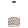 Quoizel BROWN LATTICE QZ-BROWN-LATTICE-P-M Pendelleuchte 3x60W/E27