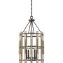 Quoizel WOOD HOLLOW QZ-WOOD-HOLLOW-4P Pendelleuchte 4x60W/E14