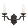 Elstead Lighting RECTORY RY2B-BLACK Wandleuchte 2x60W/E14