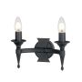 Elstead Lighting SAXON SAX2-BLK Wandleuchte 2x60W/E14
