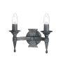 Elstead Lighting SAXON SAX2-BLK-SIL Wandleuchte 2x60W/E14