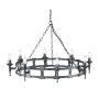 Elstead Lighting SAXON SAX8-BLK-SIL Kronleuchter 8x60W/E14