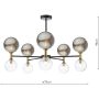 Dar Lighting Takara TAK2354-03-24 Deckenlampe 10x20w/g9 ip20