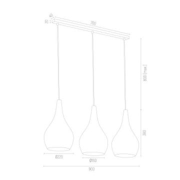 Argon SANTANA 1408 Pendelleuchte 3x15W/E27 IP20