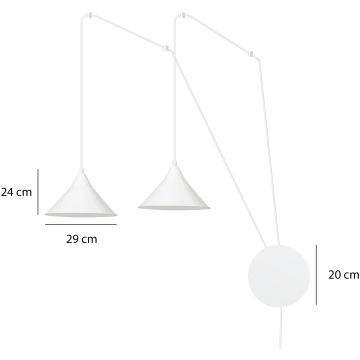 Emibig ABRAMO 159/2 Wandleuchte 2x60W/E27 IP20