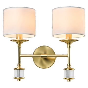 Cosmolight SUTTON W02852BR-WH Wandleuchte 2x25W/E14 ip20