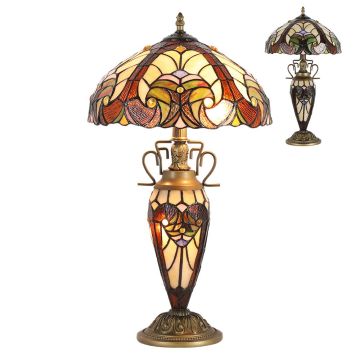 Prezent TIFFANY XX. 1702 Tischleuchte 2x60W/E27|1x7W/E14 IP20