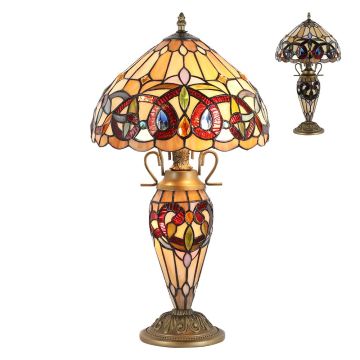 Prezent TIFFANY XXI. 1706 Tischleuchte 2x60W/E27|1x7W/E14 IP20