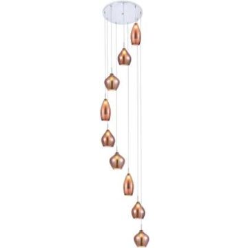 AZzardo AMBER MILANO 9 AZ3134 Pendelleuchte 9x40W/G9 IP20