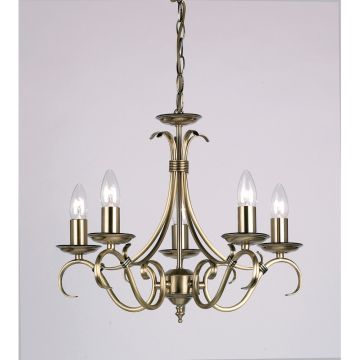 Endon BERNICE 2030-5AN Kronleuchter 5x60W/E14 IP20