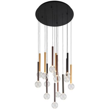 Italux Alinos PND-24019-14A-BK Pendelleuchte 14x58W/LED 3000K 4410lm IP20