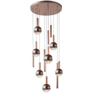 Italux Camino PND-24038-12A-COPP Pendelleuchte 12x60W/LED 3000K 2469lm IP20